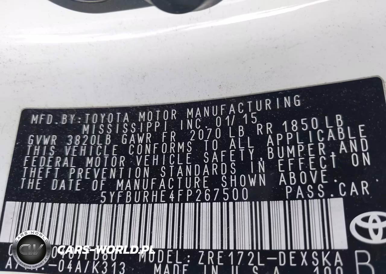 2015 Toyota Corolla S Plus VIN:5YFBURHE4FP267500 - 9