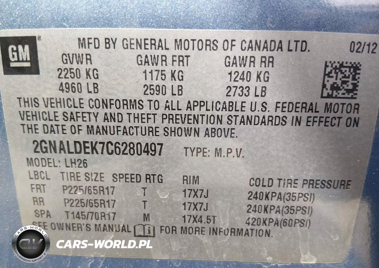 2012 Chevrolet Equinox 1Lt VIN:2GNALDEK7C6280497 - 9