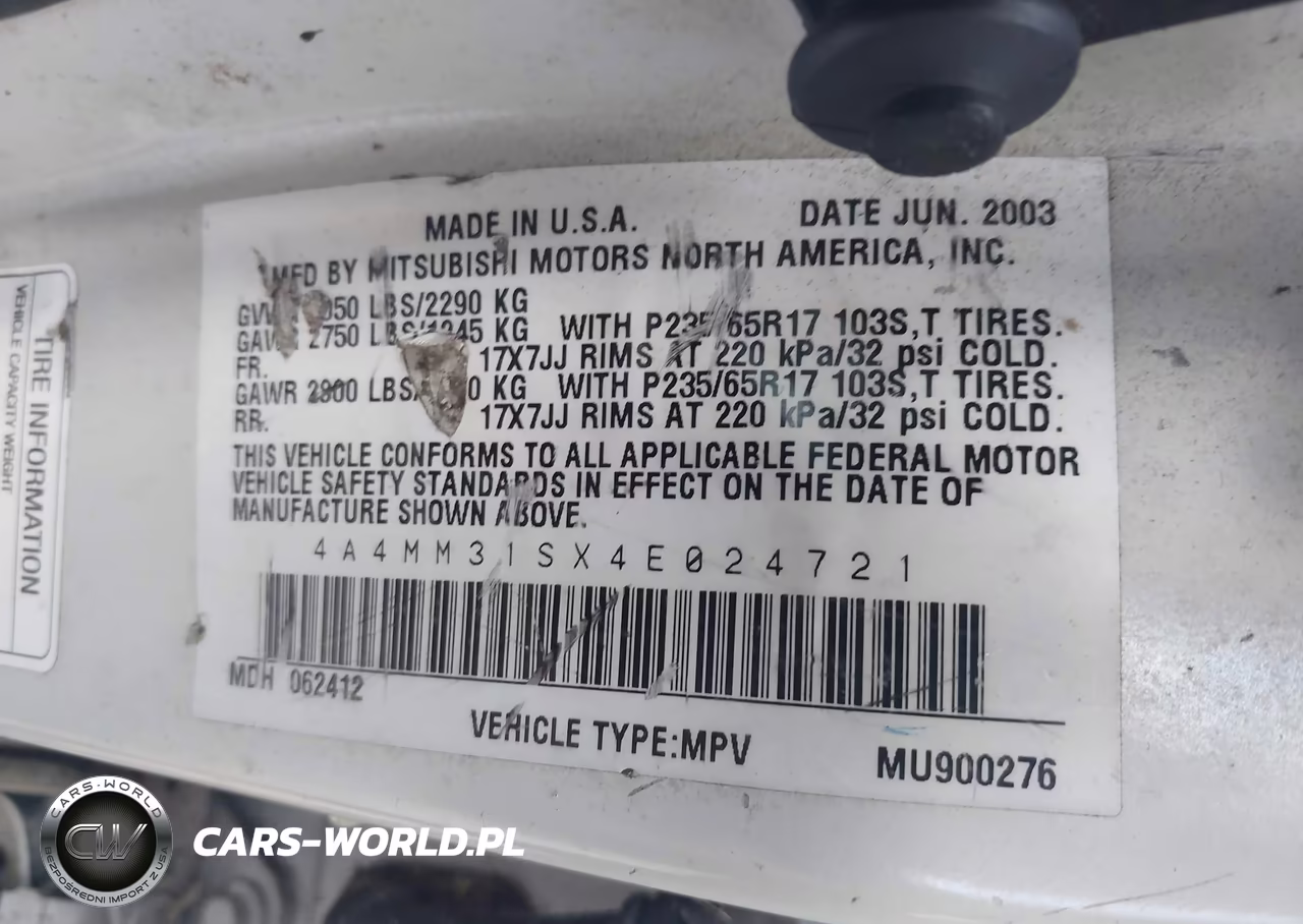 2004 Mitsubishi Endeavor Xls VIN:4A4MM31SX4E024721 - 9