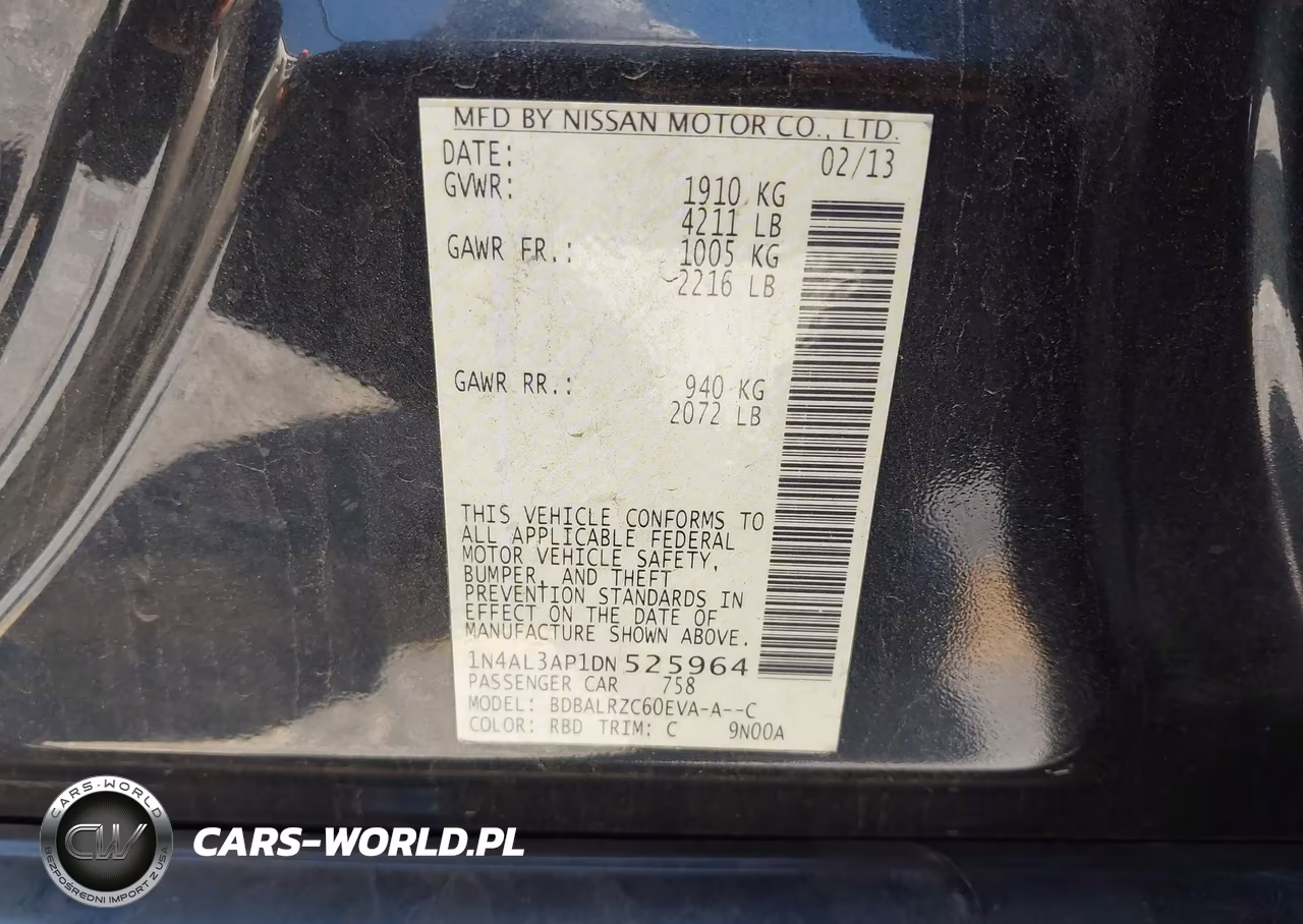2013 Nissan Altima 2.5 S VIN:1N4AL3AP1DN525964 - 9