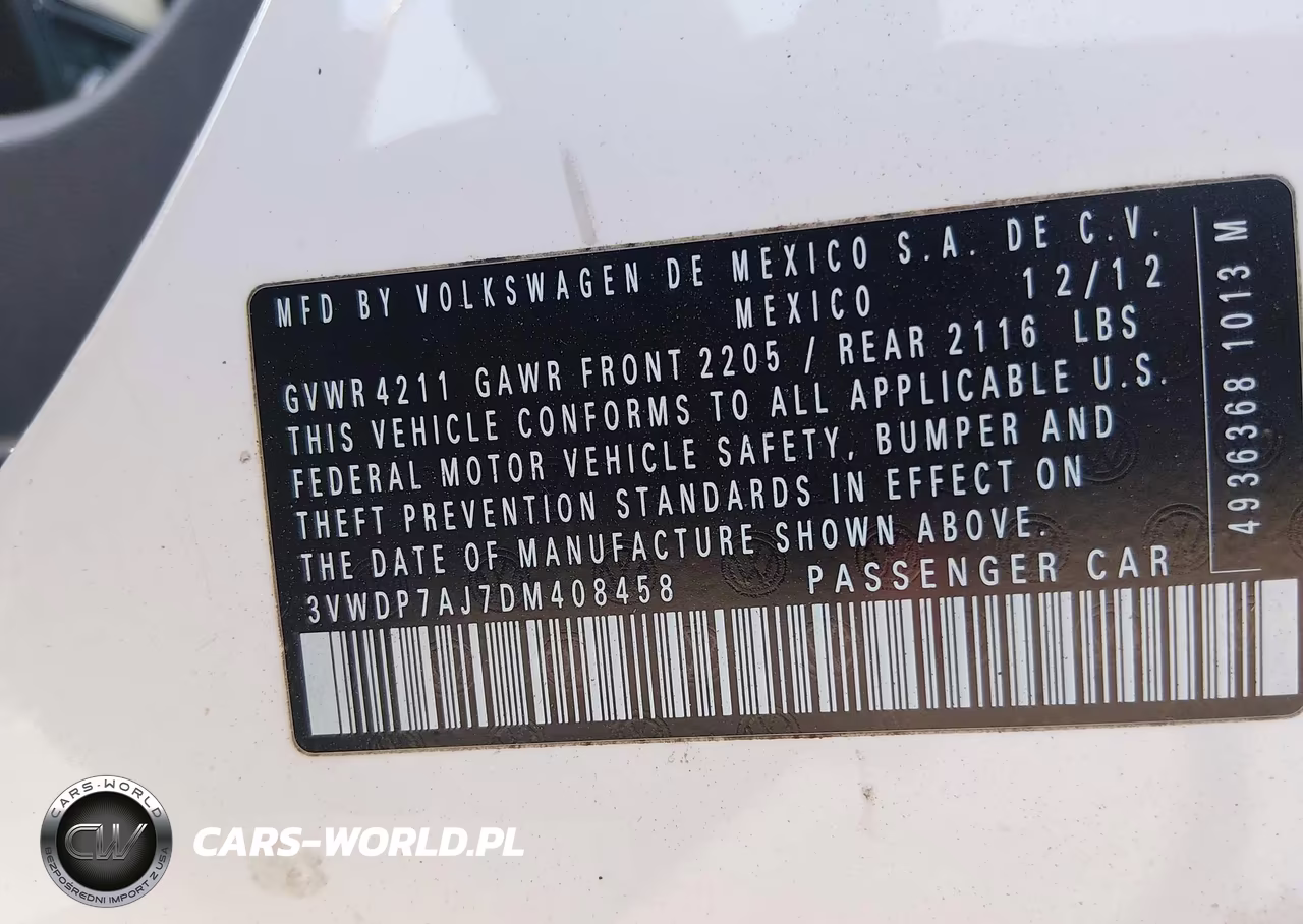 2013 Volkswagen Jetta 2.5L Se VIN:3VWDP7AJ7DM408458 - 9