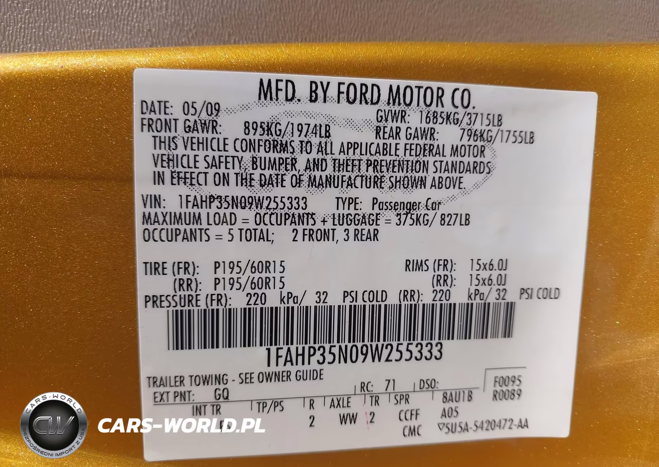 2009 Ford Focus Se VIN:1FAHP35N09W255333 - 9