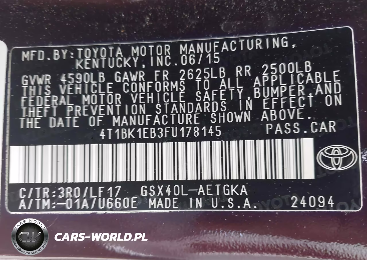 2015 Toyota Avalon Xle Premium VIN:4T1BK1EB3FU178145 - 9