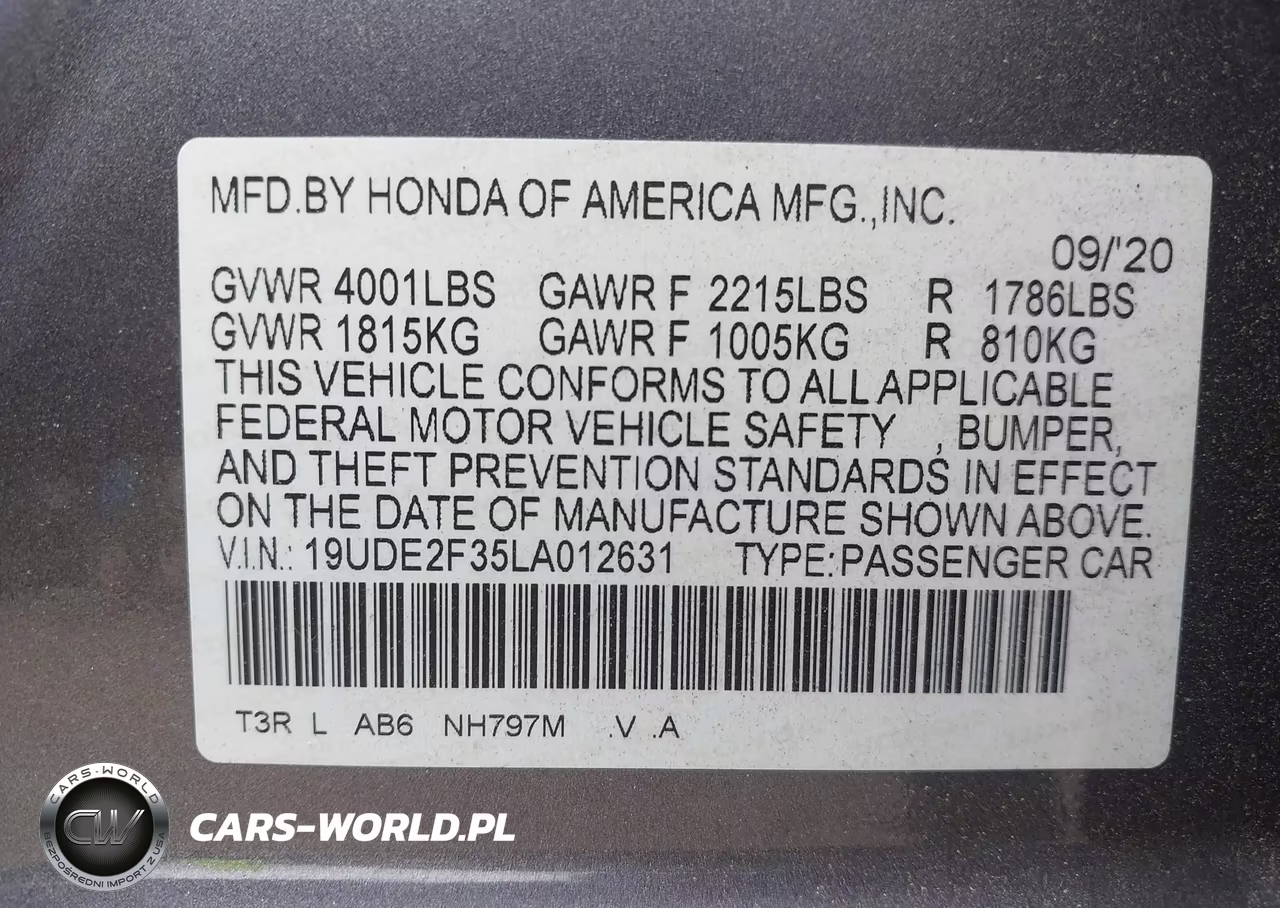 2020 Acura Ilx Standard VIN:19UDE2F35LA012631 - 9