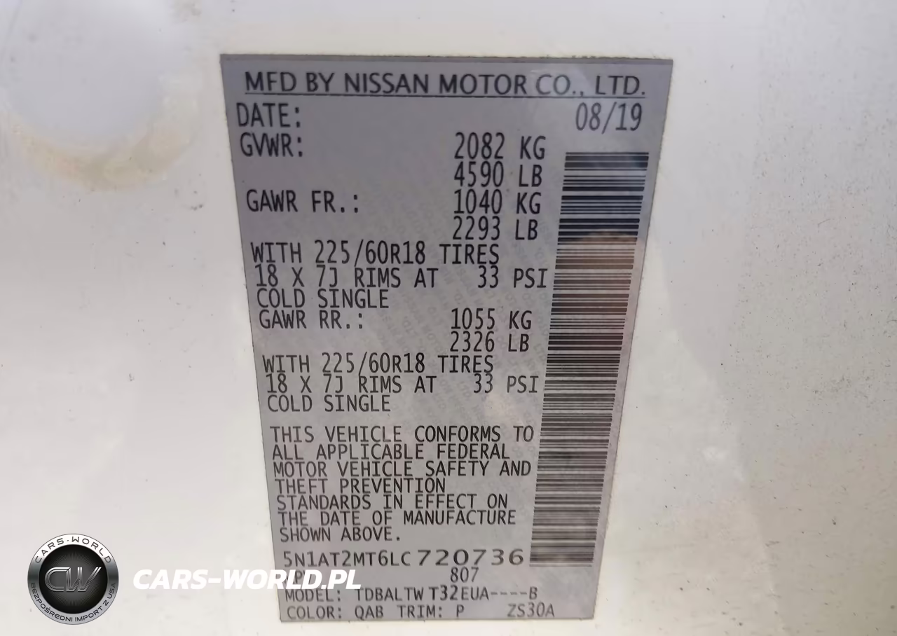 2020 Nissan Rogue Sv Fwd VIN:5N1AT2MT6LC720736 - 9