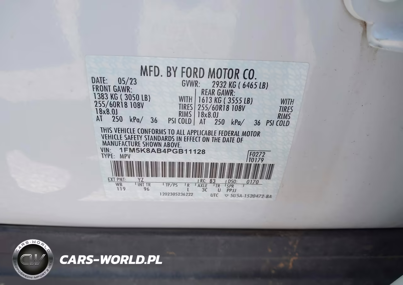 2023 Ford Police Interceptor Utility VIN:1FM5K8AB4PGB11128 - 9