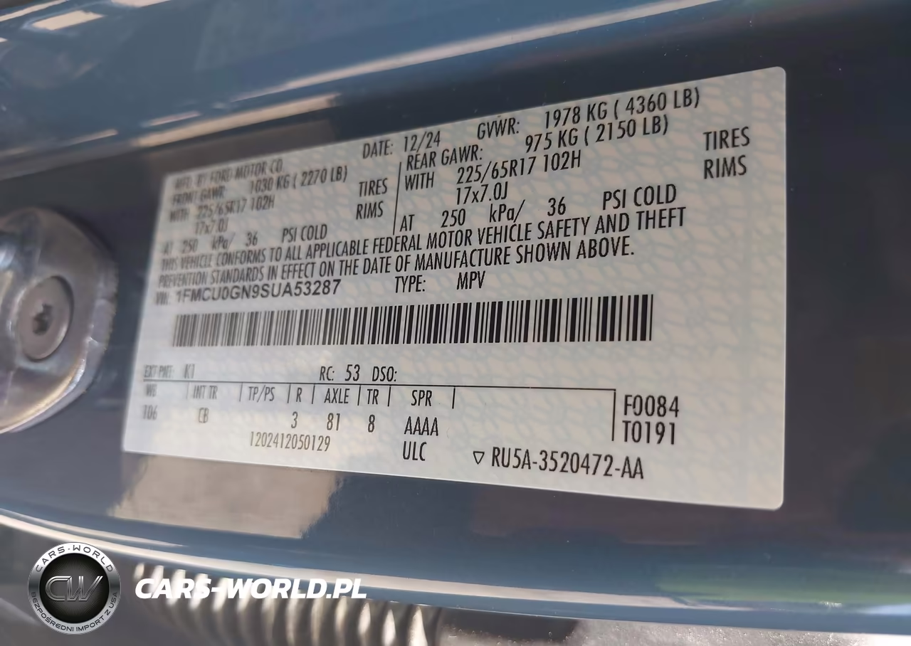 2025 Ford Escape Active VIN:1FMCU0GN9SUA53287 - 9