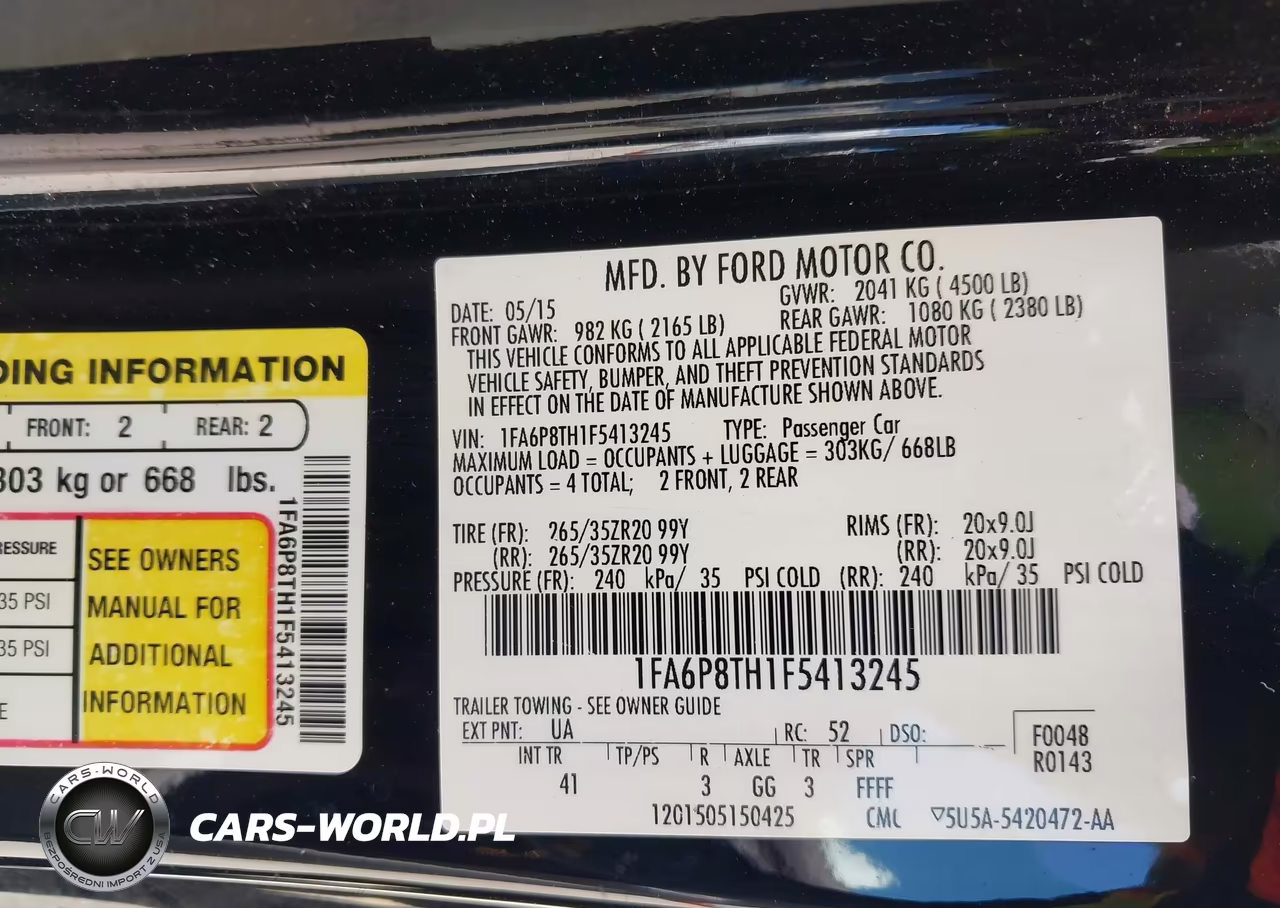 2015 Ford Mustang Ecoboost VIN:1FA6P8TH1F5413245 - 9