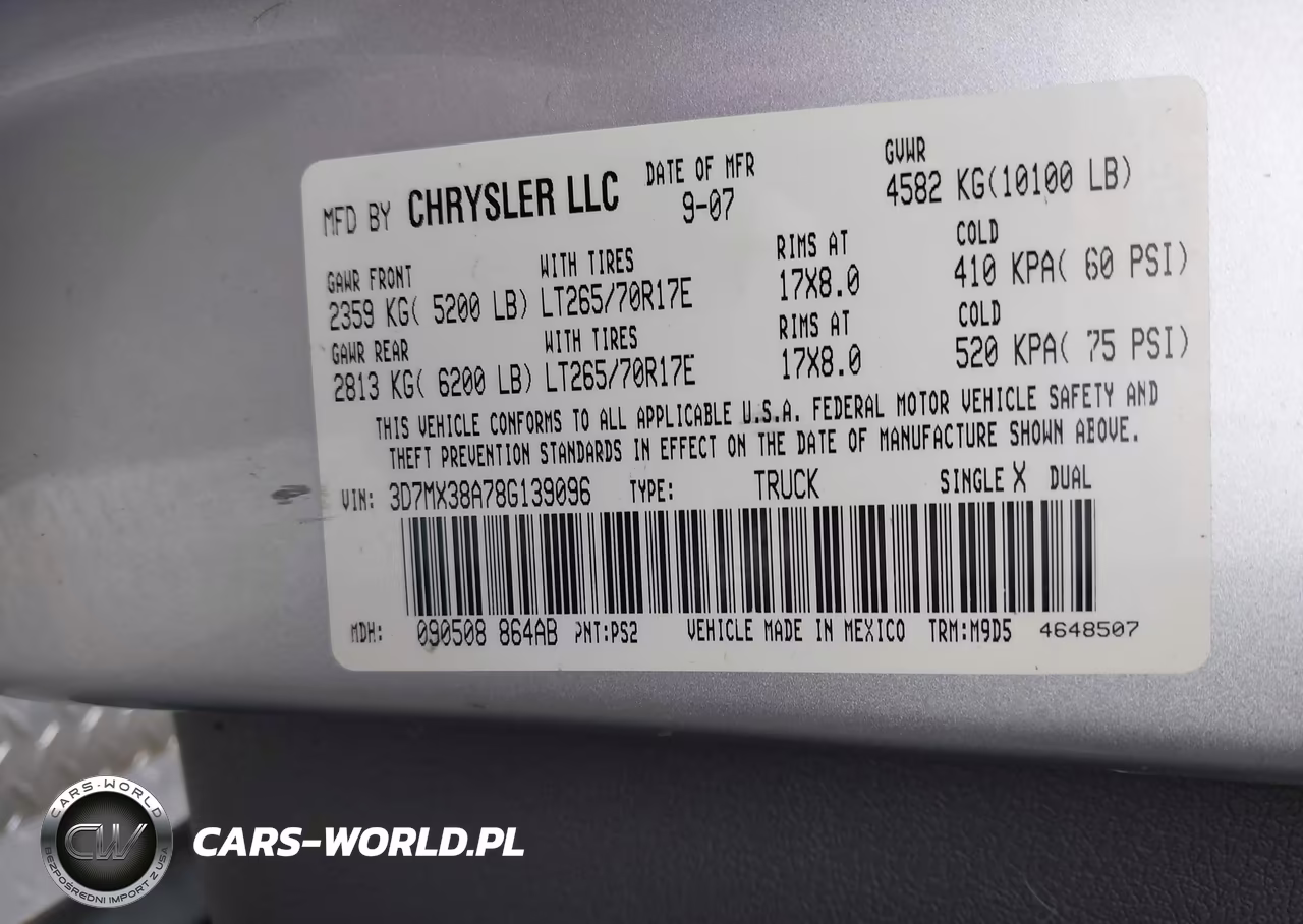 2008 Dodge Ram 3500 Slt VIN:3D7MX38A78G139096 - 9
