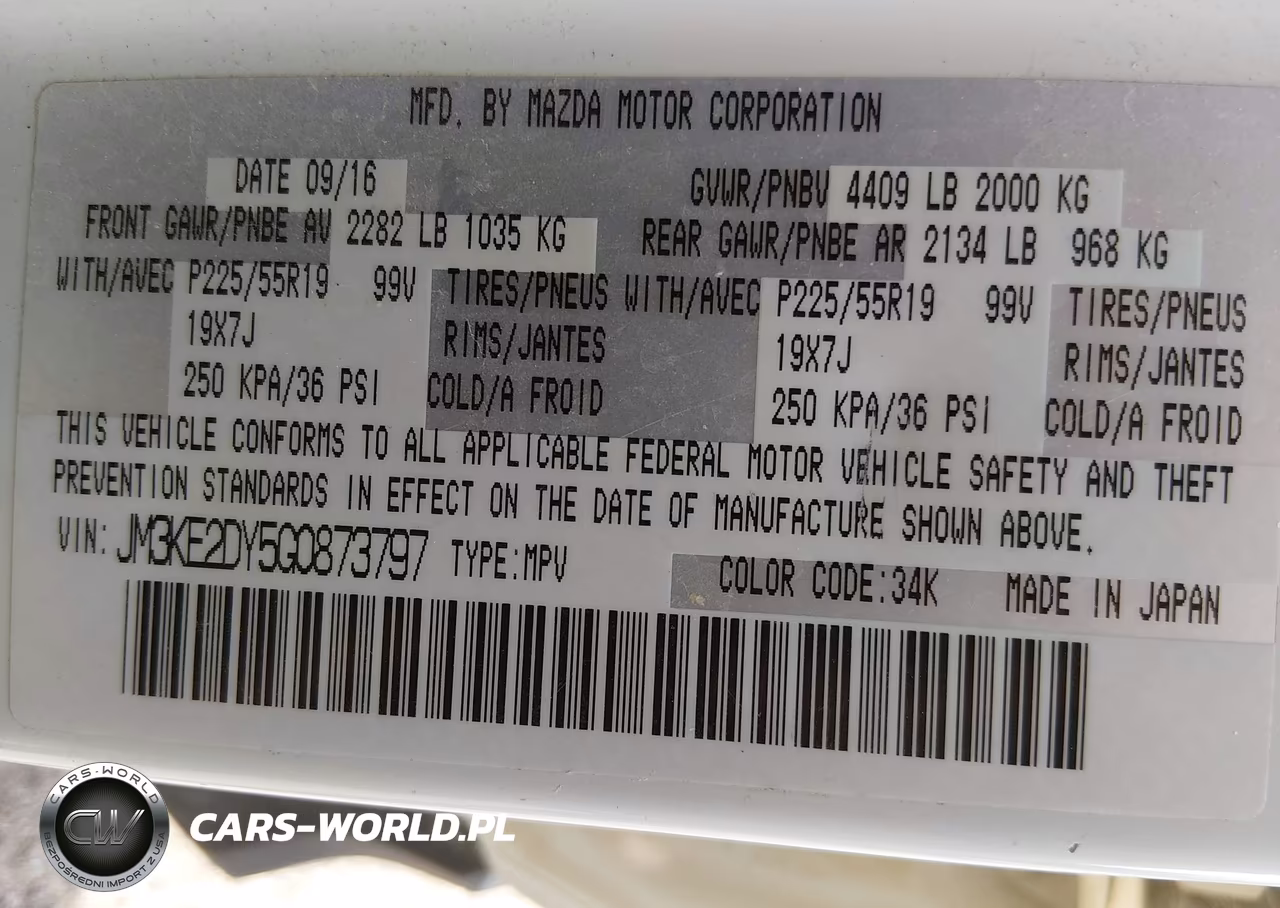 2016 Mazda Cx-5 Grand Touring VIN:JM3KE2DY5G0873797 - 9