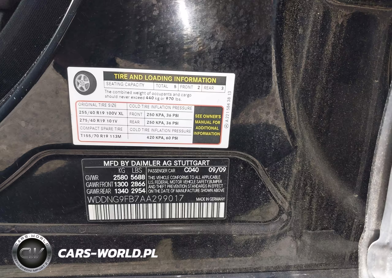 2010 Mercedes-Benz S 400 Hybrid VIN:WDDNG9FB7AA299017 - 9
