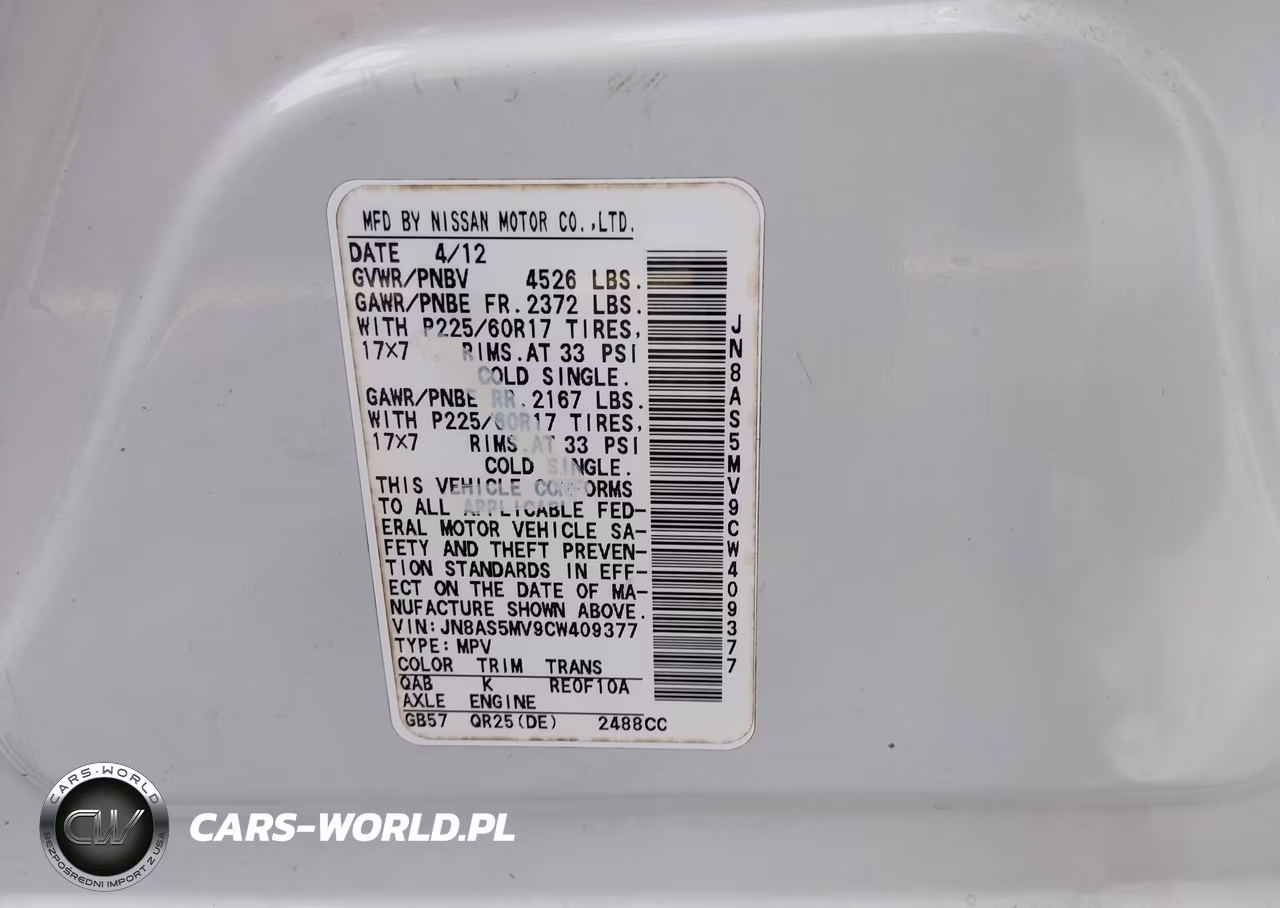 2012 Nissan Rogue Sv VIN:JN8AS5MV9CW409377 - 9
