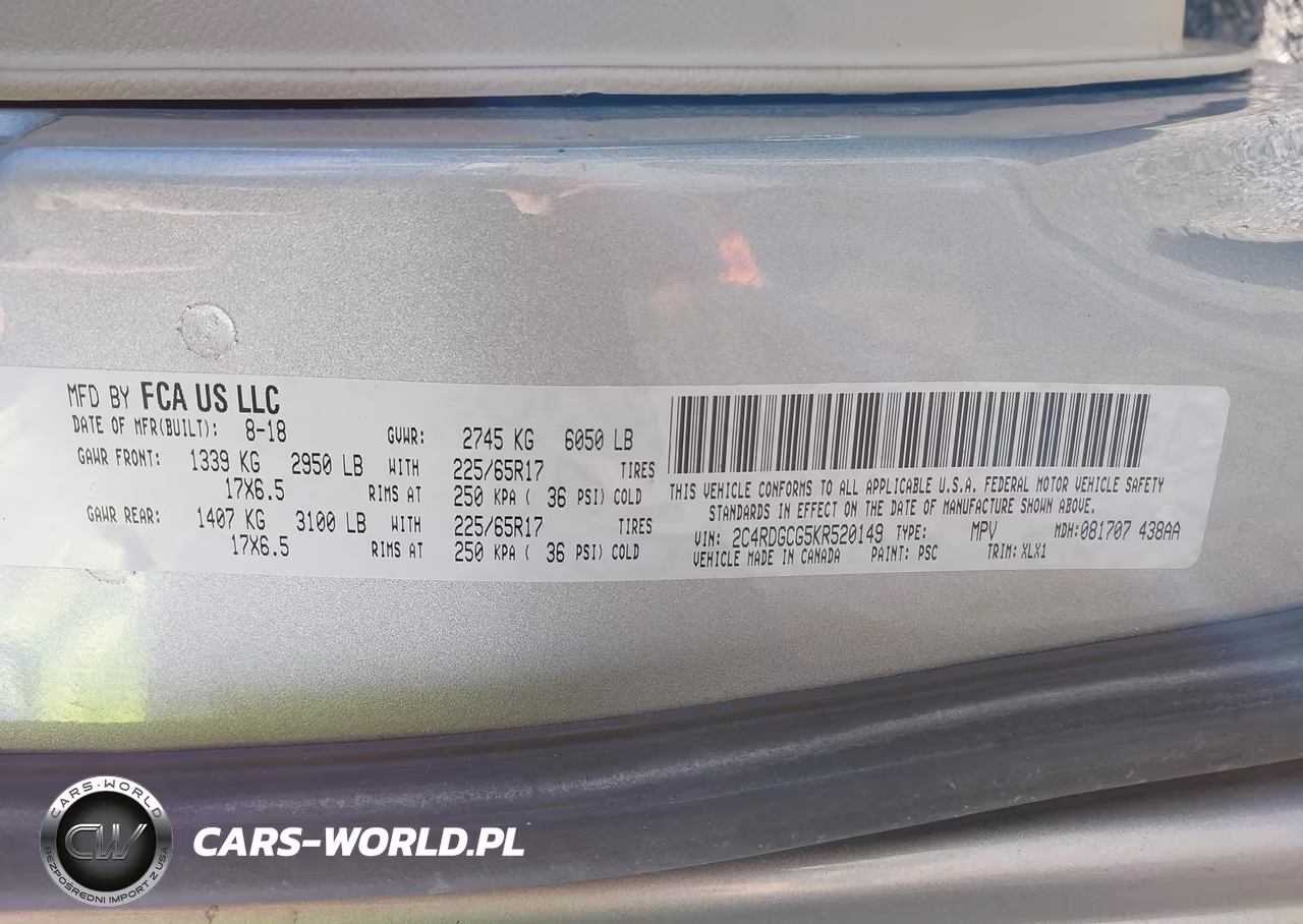 2019 Dodge Grand Caravan Sxt VIN:2C4RDGCG5KR520149 - 9