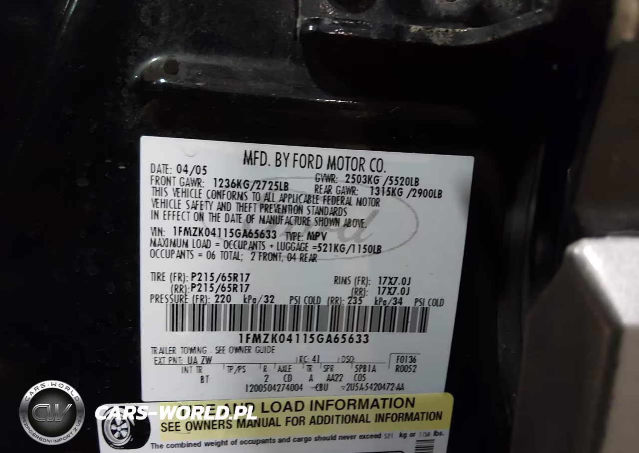 2005 Ford Freestyle Se VIN:1FMZK04115GA65633 - 9