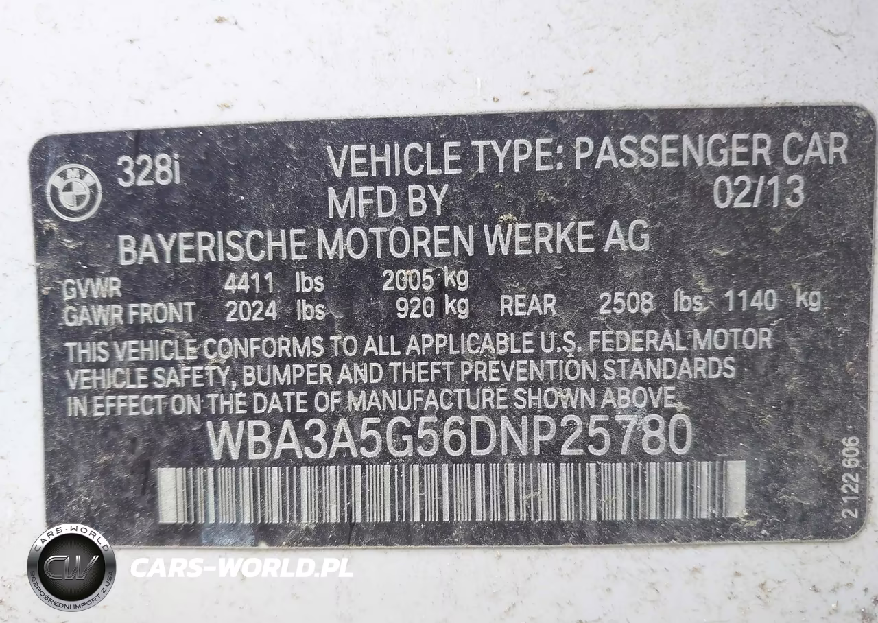 2013 BMW 328I VIN:WBA3A5G56DNP25780 - 9