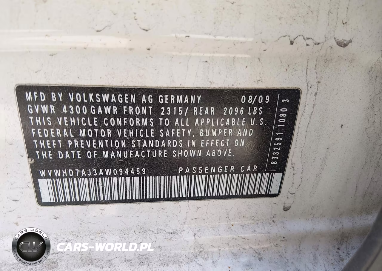 2010 Volkswagen Gti 4-Door VIN:WVWHD7AJ3AW094459 - 9