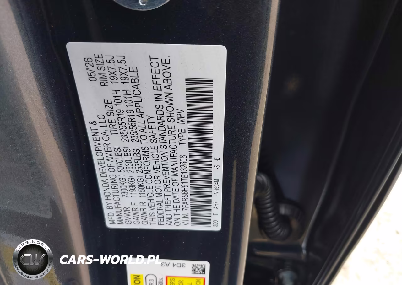 2026 Honda Cr-V Hybrid Awd Sport Touring VIN:7FARS6H91TE132606 - 9