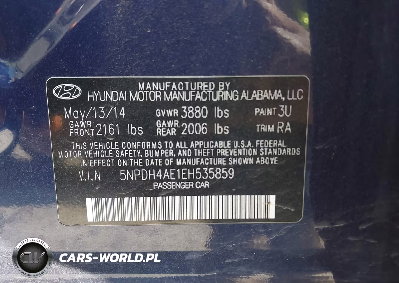 2014 Hyundai Elantra Se VIN:5NPDH4AE1EH535859 - 9