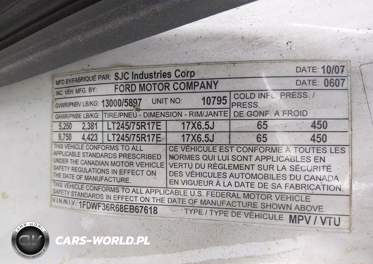 2008 Ford F-350 Chassis Xl-Xlt VIN:1FDWF36R68EB67618 - 9