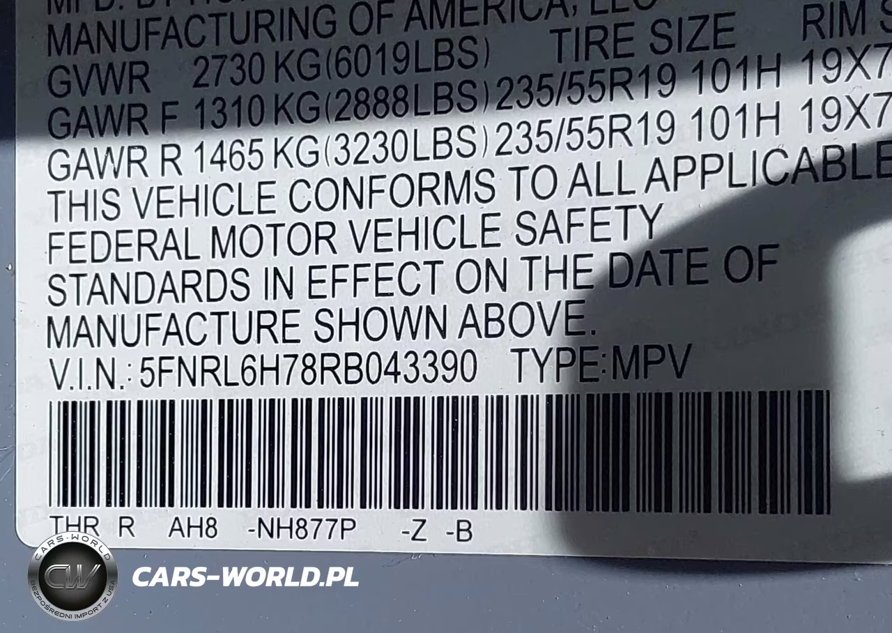 2024 Honda Odyssey Sport VIN:5FNRL6H78RB043390 - 9