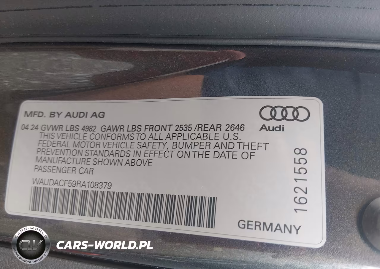 2024 Audi A5 Sportback Premium 45 Tfsi S Line Quattro S Tronic VIN:WAUDACF59RA108379 - 9