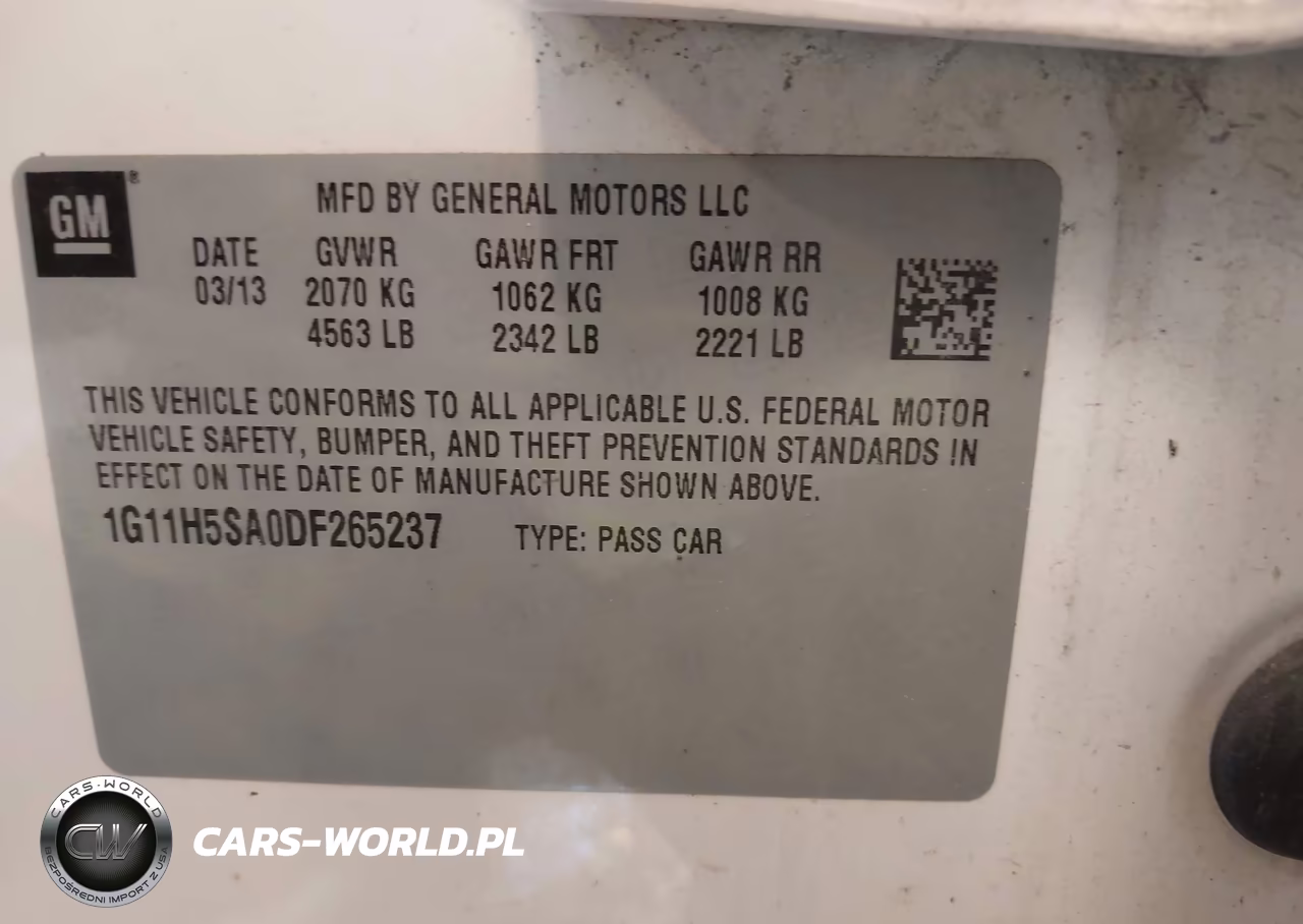 2013 Chevrolet Malibu 1Lz VIN:1G11H5SA0DF265237 - 9
