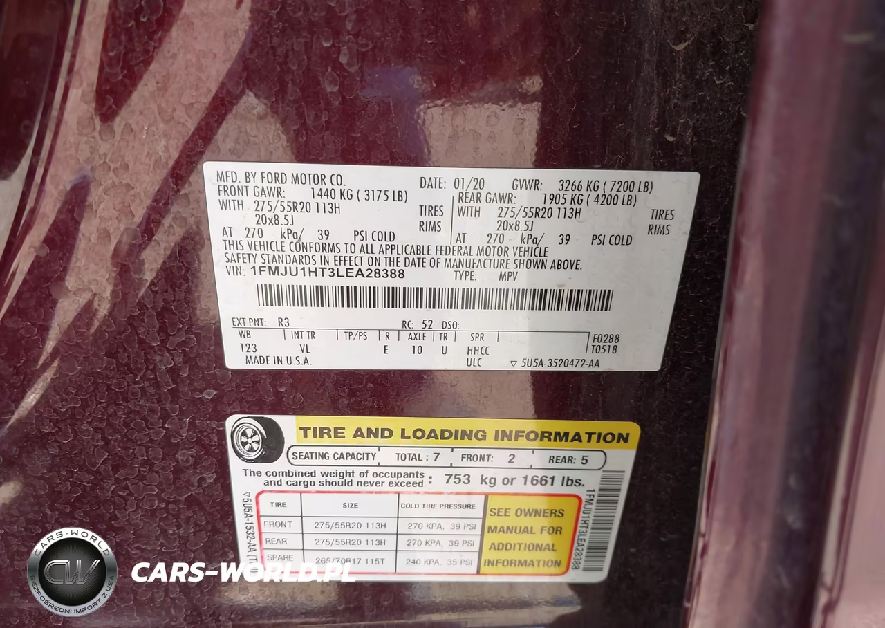 2020 Ford Expedition Xlt VIN:1FMJU1HT3LEA28388 - 9