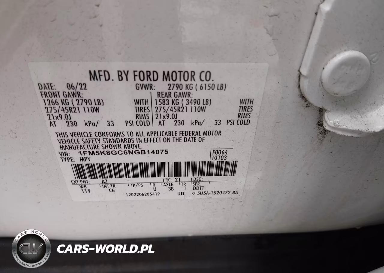 2022 Ford Explorer St VIN:1FM5K8GC6NGB14075 - 9
