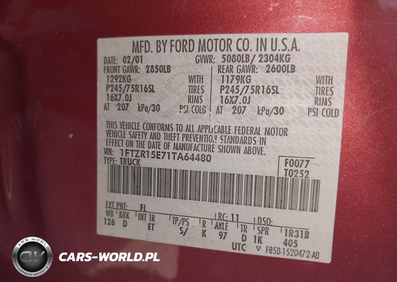 2001 Ford Ranger Edge-Xlt VIN:1FTZR15E71TA64480 - 9