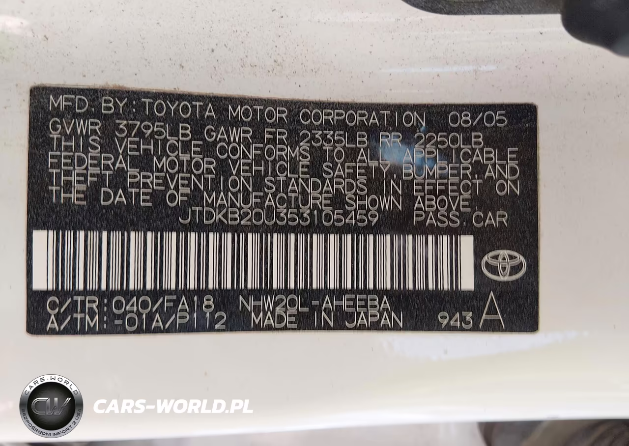 2005 Toyota Prius VIN:JTDKB20U353105459 - 9