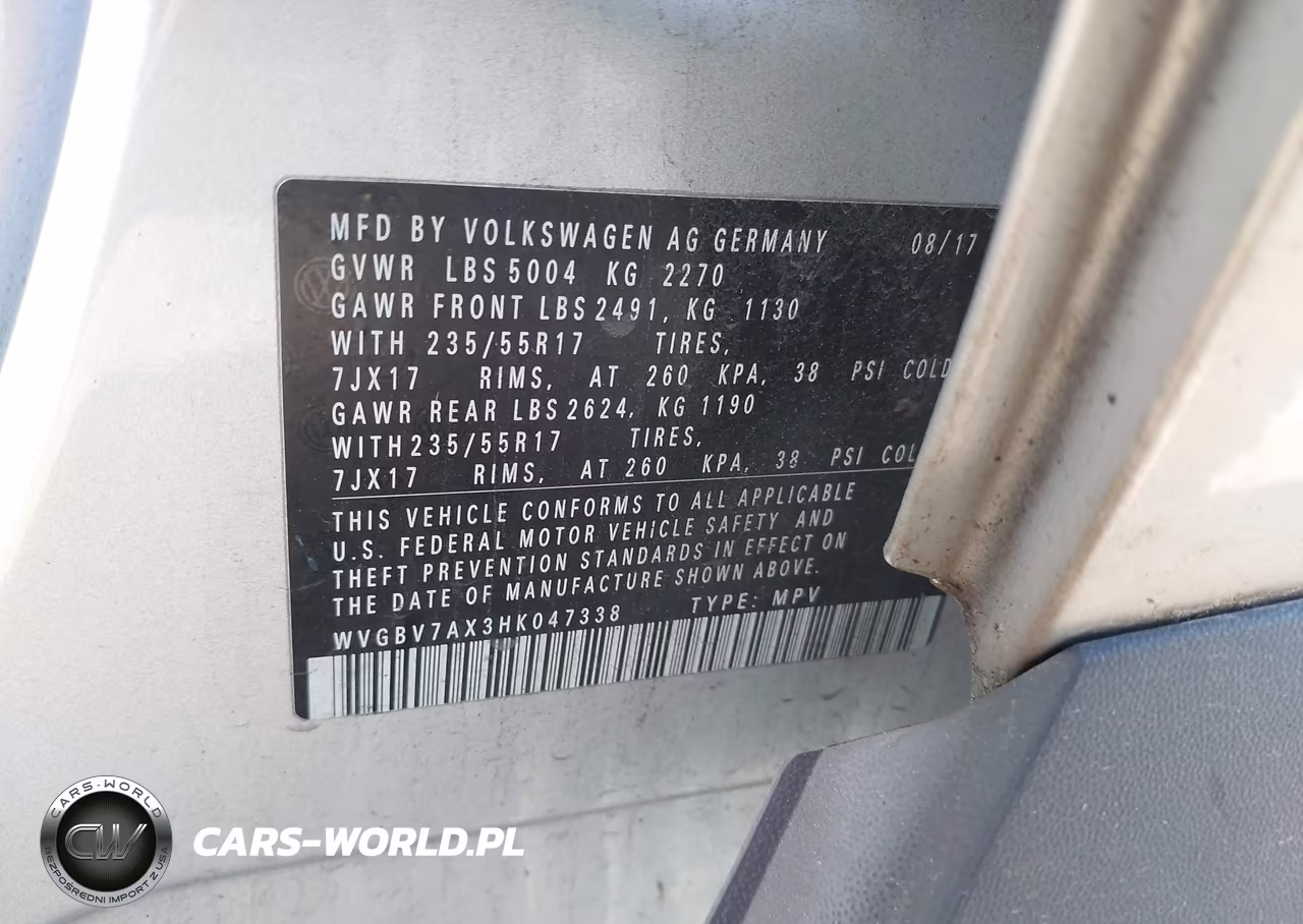 2017 Volkswagen Tiguan 2.0T-2.0T S VIN:WVGBV7AX3HK047338 - 9