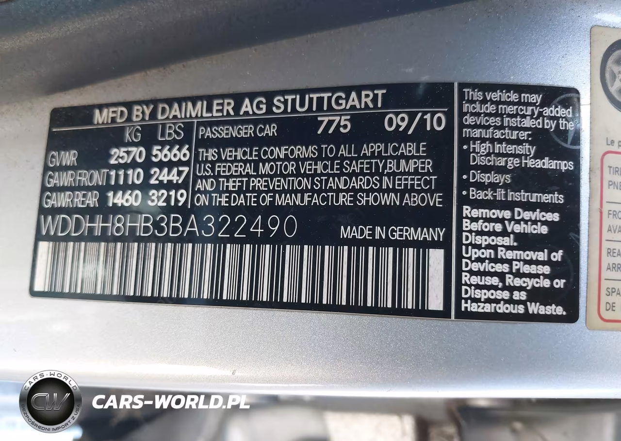 2011 Mercedes-Benz E 350 4Matic VIN:WDDHH8HB3BA322490 - 9