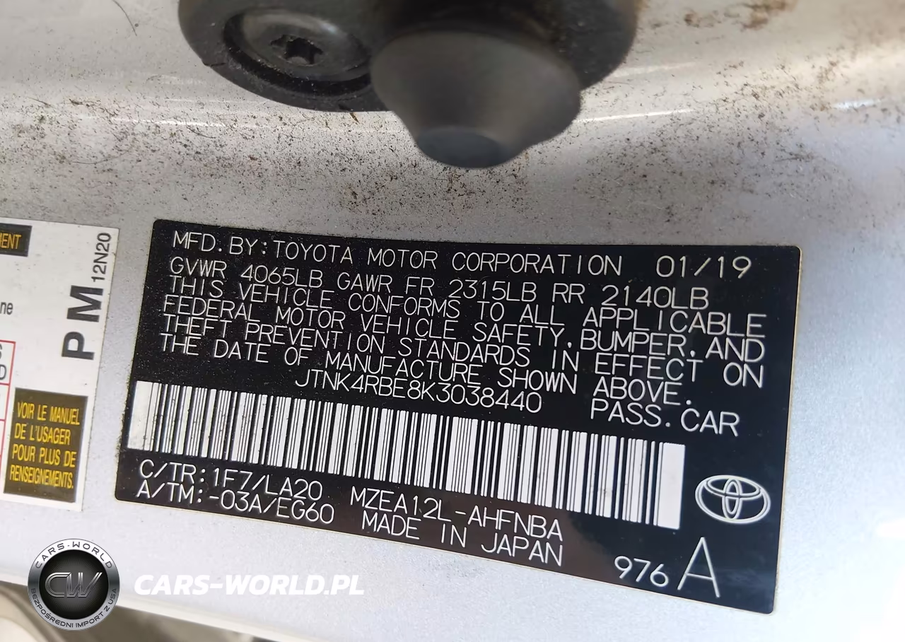2019 Toyota Corolla Xse VIN:JTNK4RBE8K3038440 - 9