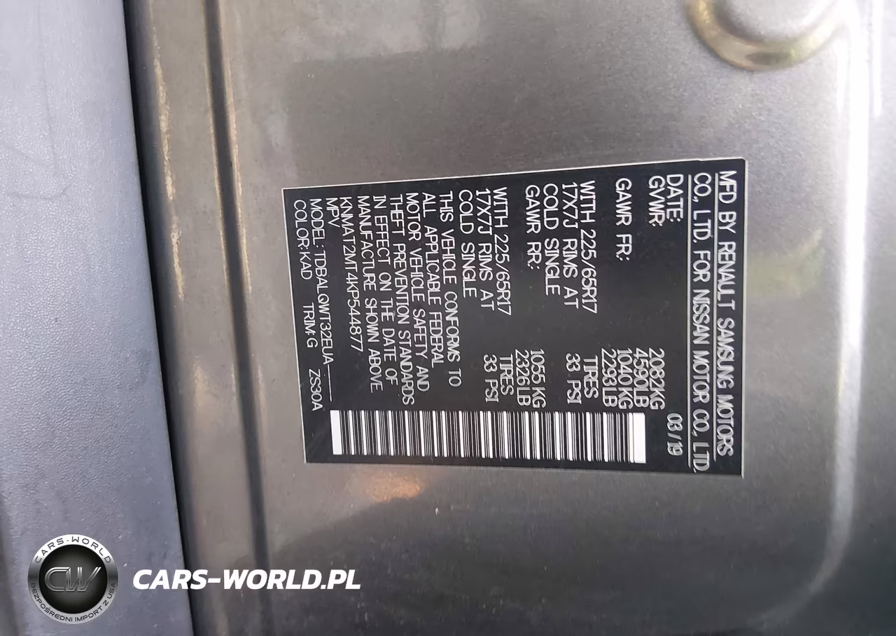 2019 Nissan Rogue Sv VIN:KNMAT2MT4KP544877 - 9