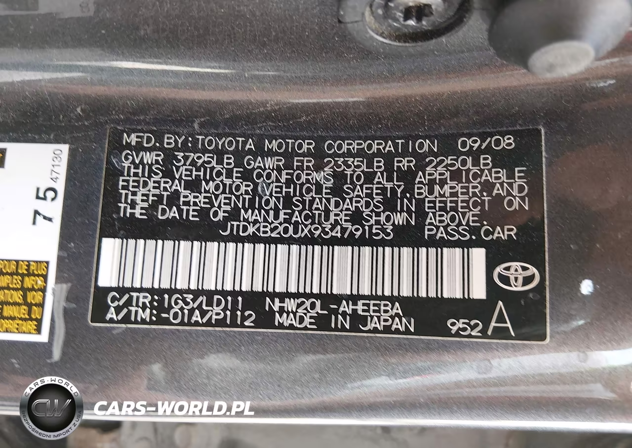2009 Toyota Prius VIN:JTDKB20UX93479153 - 9