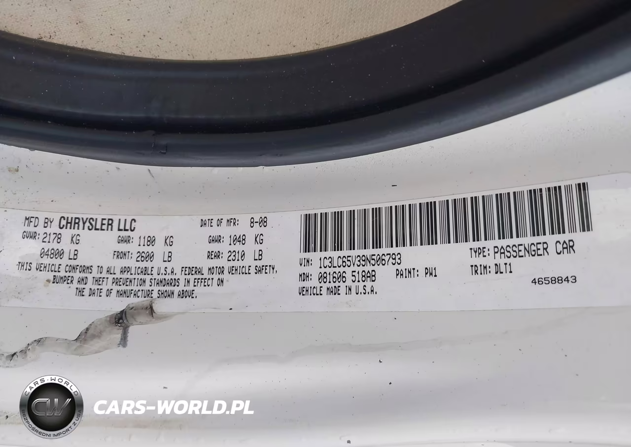2009 Chrysler Sebring Limited VIN:1C3LC65V39N506793 - 9