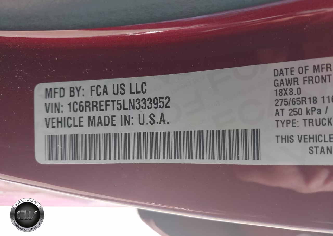2020 Ram 1500 Big Horn 4X2 5'7 Box VIN:1C6RREFT5LN333952 - 9