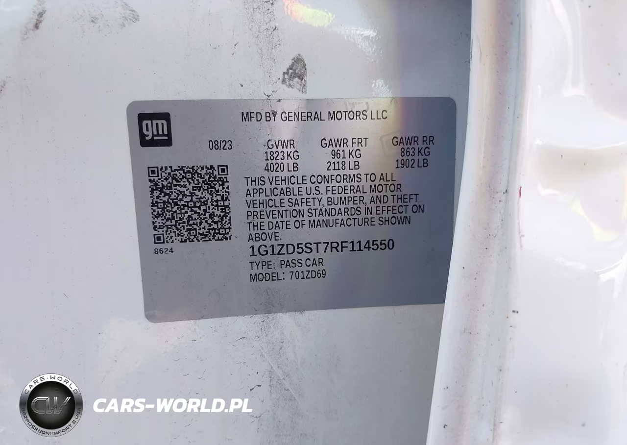 2024 Chevrolet Malibu Fwd 1Lt VIN:1G1ZD5ST7RF114550 - 9