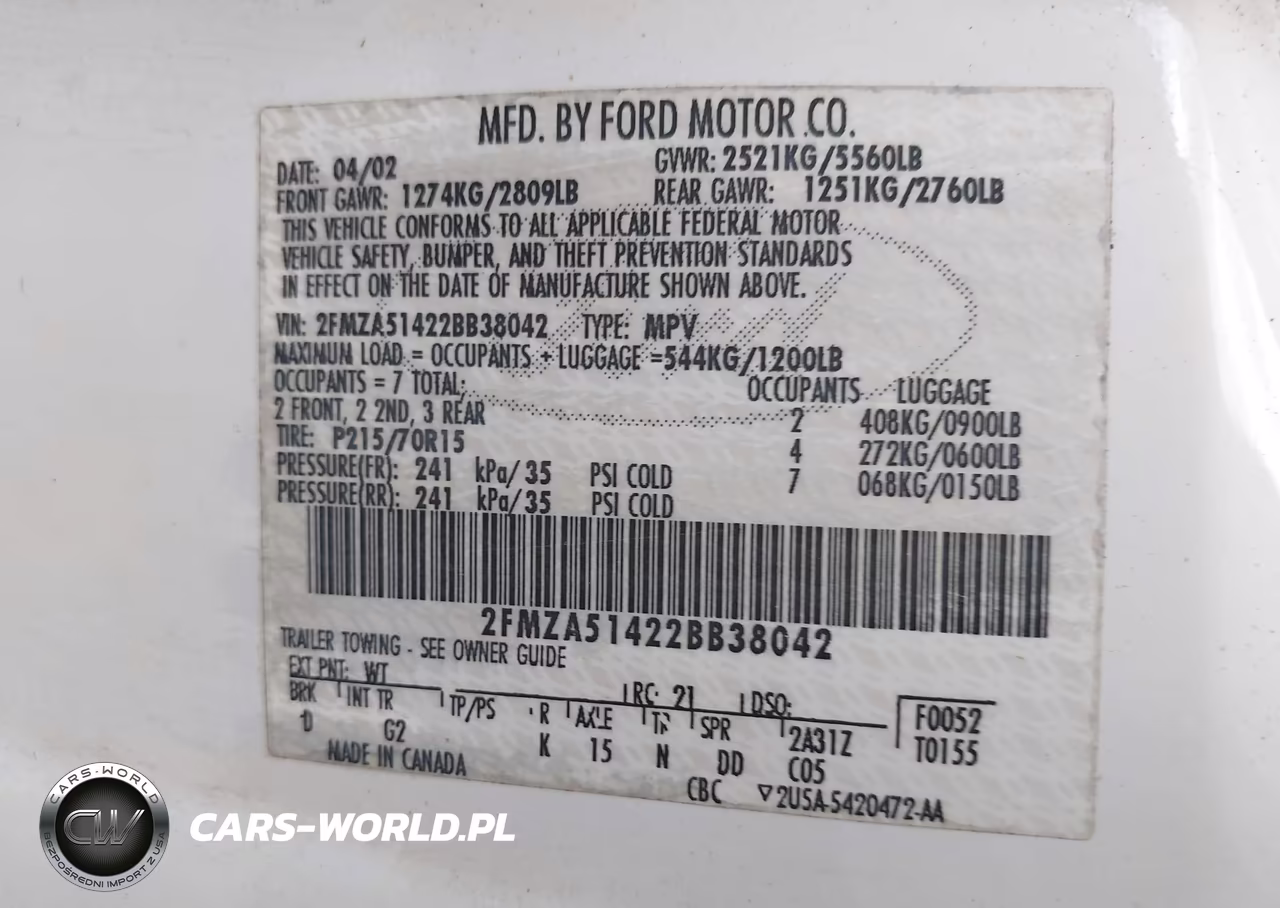 2002 Ford Windstar Lx VIN:2FMZA51422BB38042 - 9