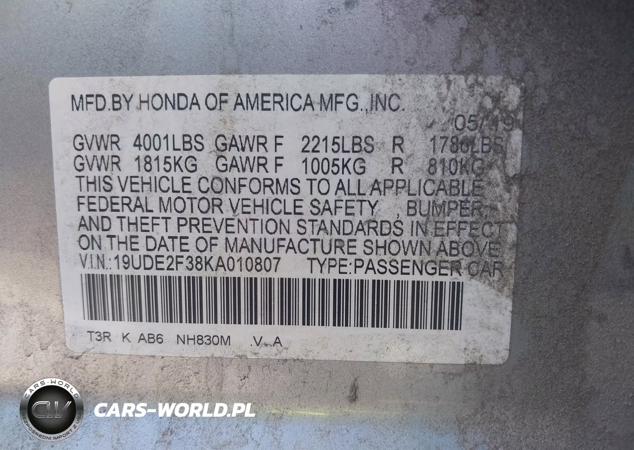 2019 Acura Ilx Standard VIN:19UDE2F38KA010807 - 9