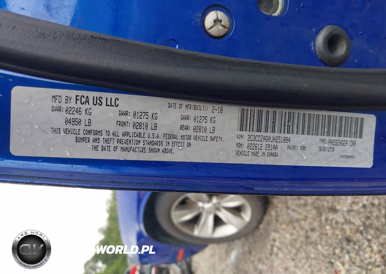 2018 Dodge Challenger Sxt VIN:2C3CDZAG0JH251894 - 9