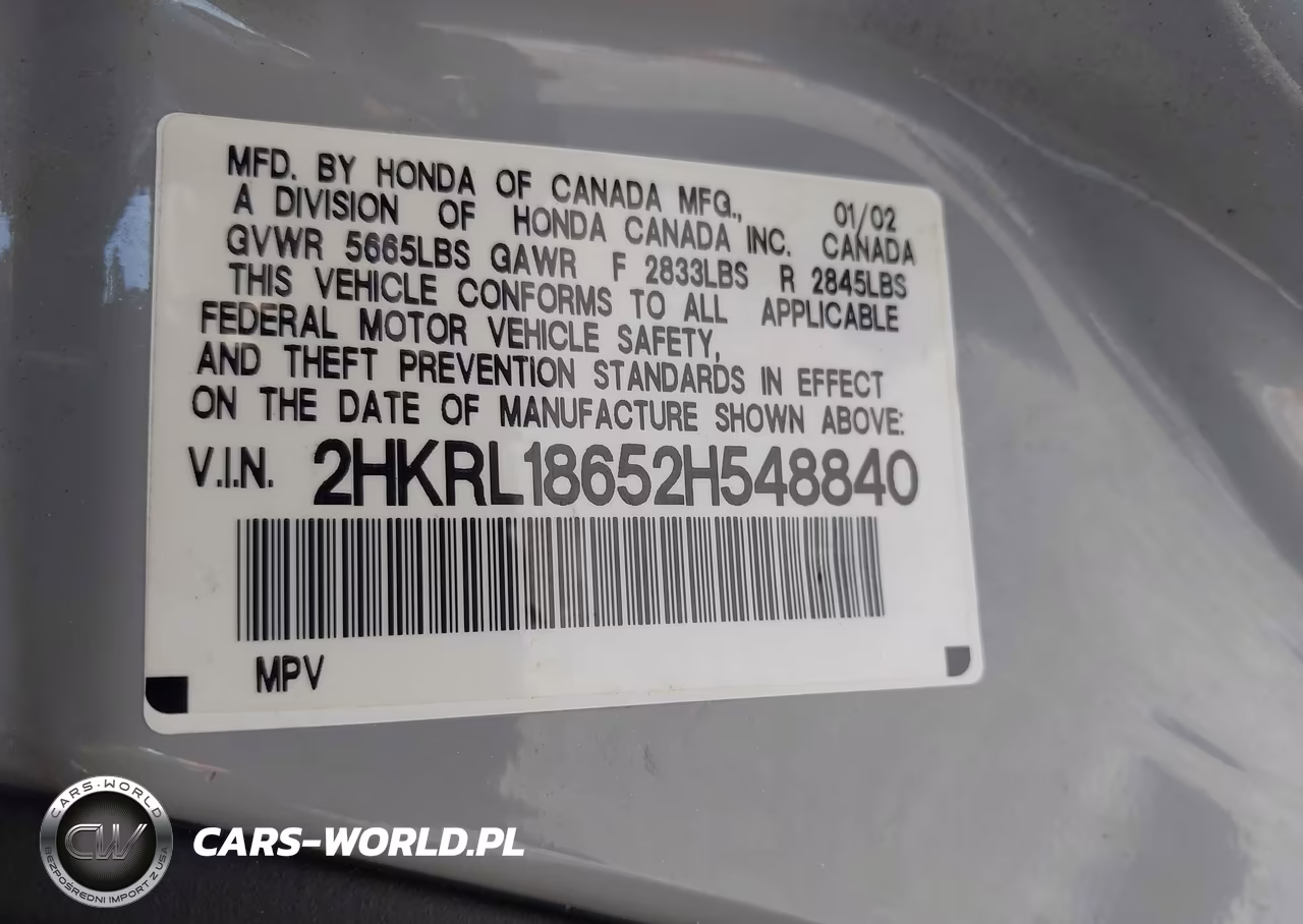 2002 Honda Odyssey Ex VIN:2HKRL18652H548840 - 9