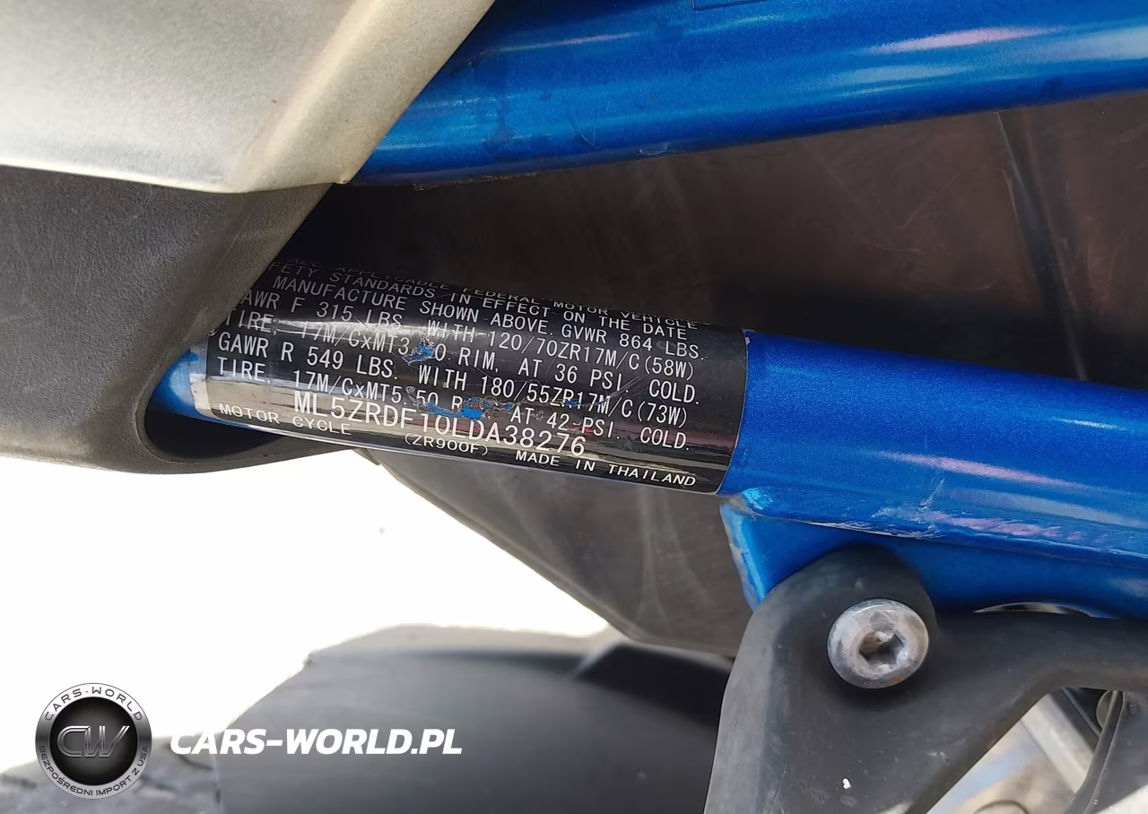 2020 Kawasaki Zr900 F VIN:ML5ZRDF10LDA38276 - 10