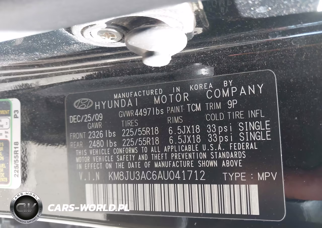 2010 Hyundai Tucson Limited VIN:KM8JU3AC6AU041712 - 9