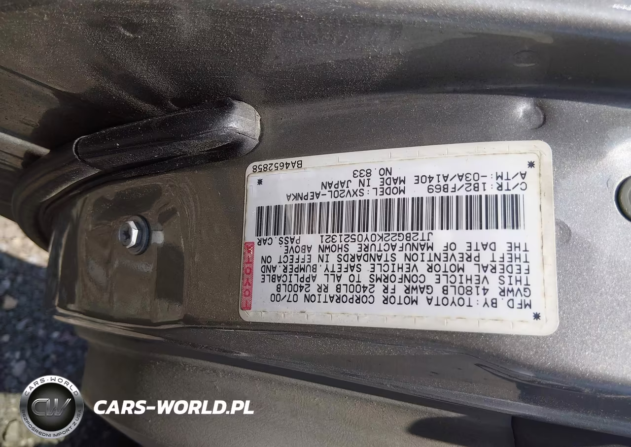 2000 Toyota Camry Le VIN:JT2BG22K0Y0521321 - 9