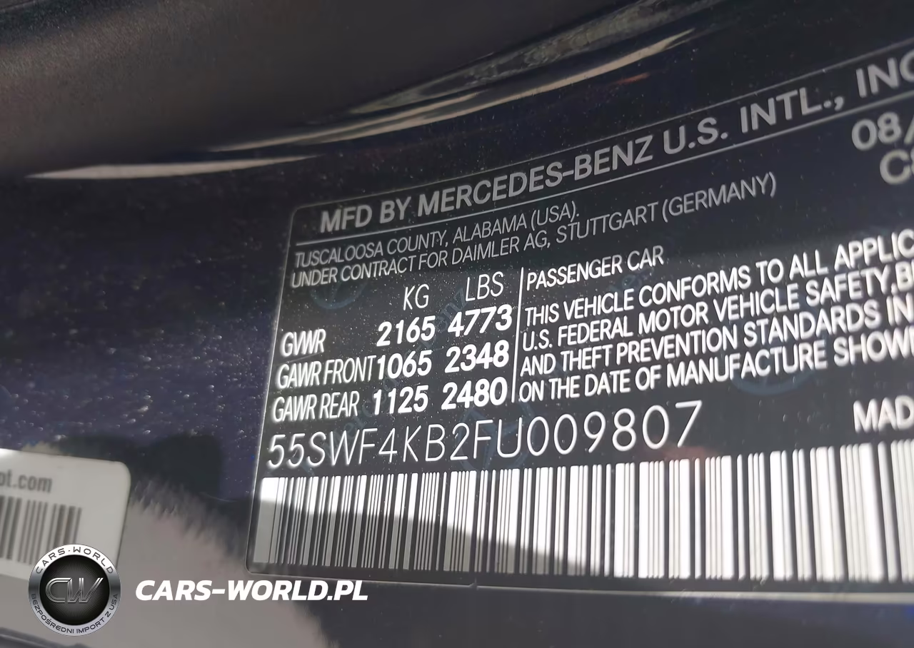 2015 Mercedes-Benz C 300 4Matic VIN:55SWF4KB2FU009807 - 9