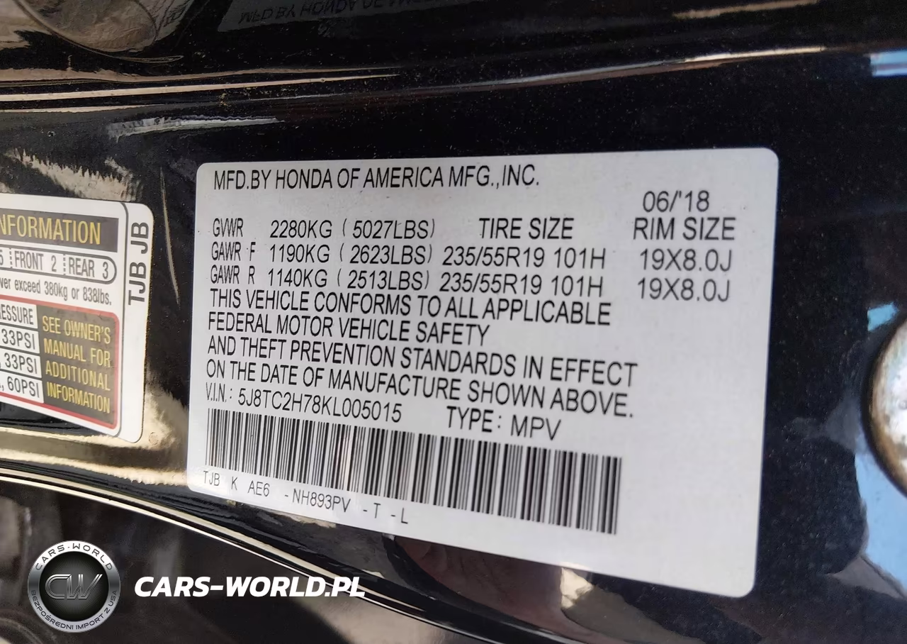 2019 Acura Rdx Advance Package VIN:5J8TC2H78KL005015 - 9