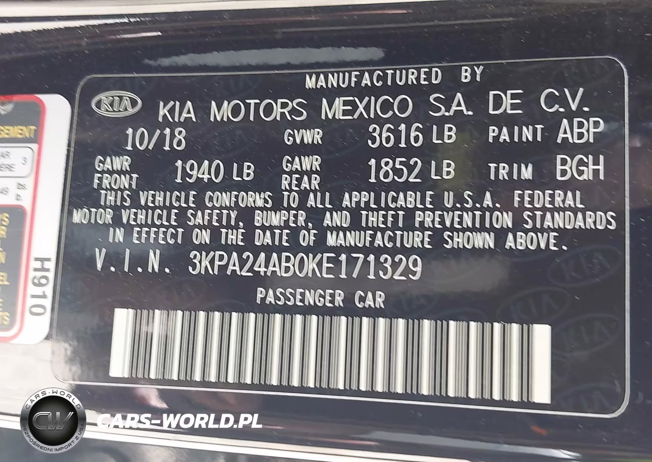 2019 Kia Rio S VIN:3KPA24AB0KE171329 - 9