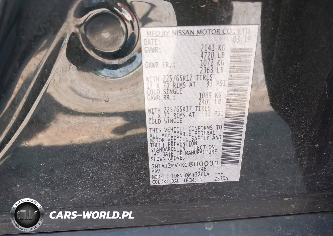 2019 Nissan Rogue Sv VIN:5N1AT2MV7KC800031 - 9