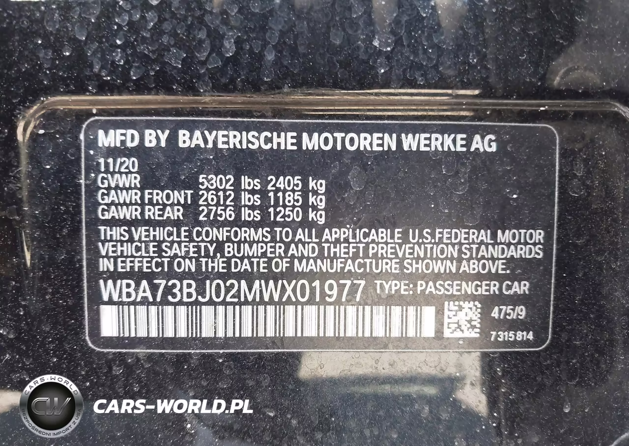 2021 BMW 540I xDrive VIN:WBA73BJ02MWX01977 - 9